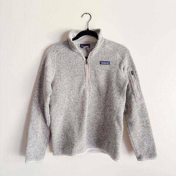 Patagonia Oatmeal Cream Quarter Zip Better Sweater Fleece Pullover Jacket Small - Picture 7 of 7